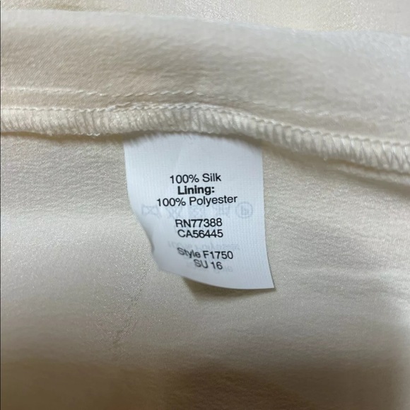 NWT Madewell Womens Sz M 100% Silk Lookout Bow Back Top F1750 $88 Ivory - Picture 5 of 9